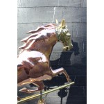 Girouette en cuivre cheval tête en brass